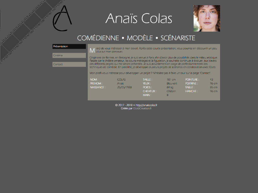 Site professionnel d'Anaïs Colas